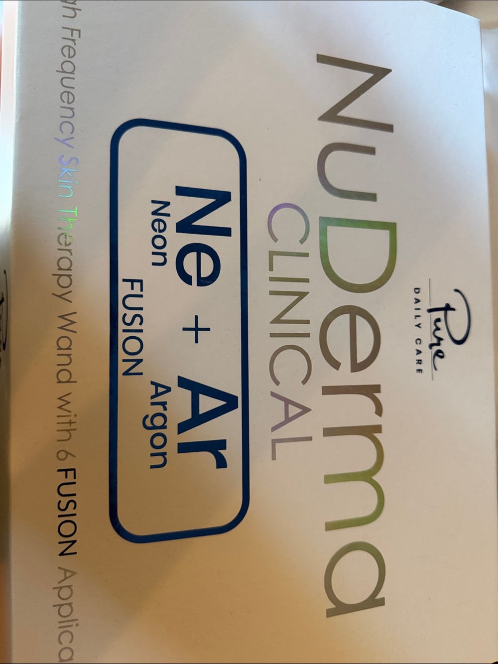 NUDE Clinical Neon + Argon Fusion Therapy Device - White, Blue